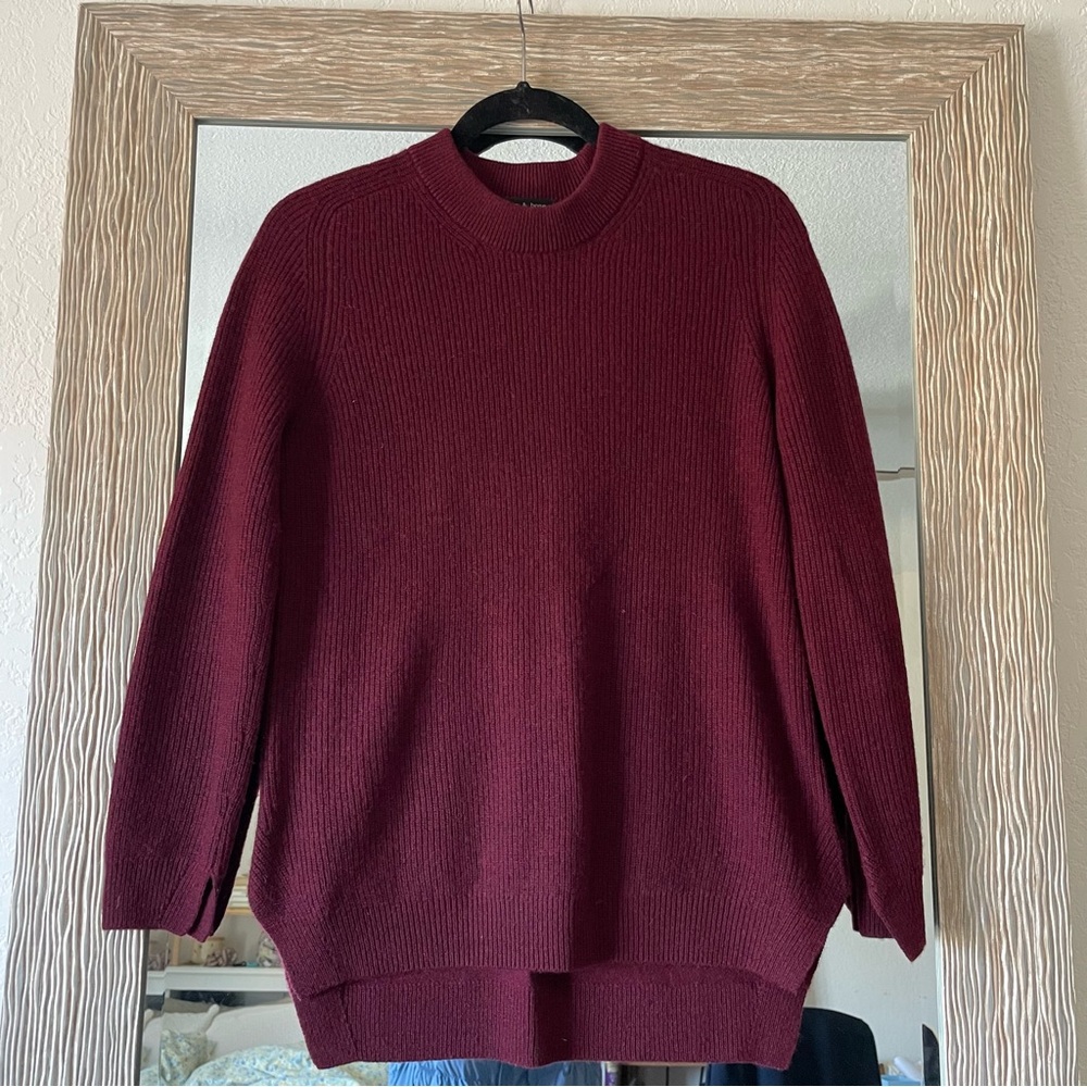 rag & bone 100% Cashmere Burgundy Crewneck Sweater